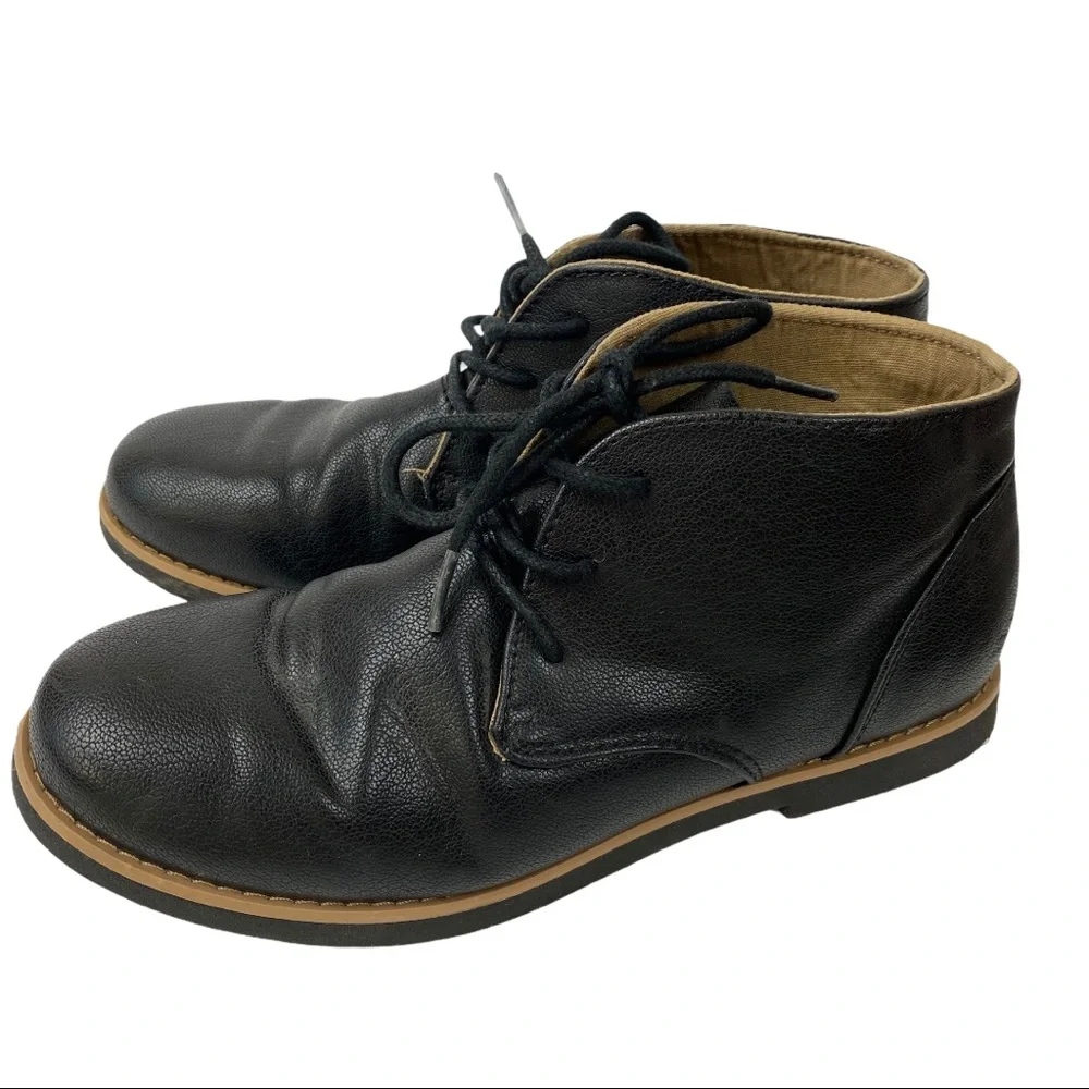 Perry Ellis America Chase Black Laceup Boots 6